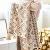 VIVIDLOOM – Geometrische Boho Fleece-Decke